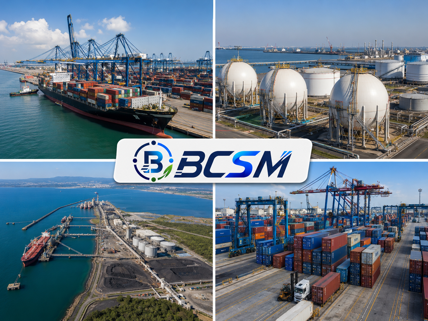 BCSM maritime, industrial and logistics expertise collage